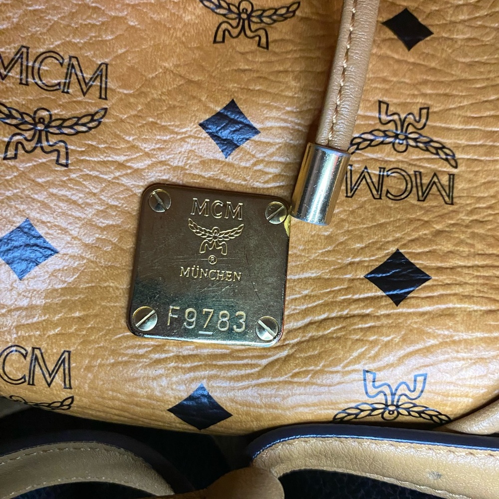 MCM Cognac Bucket Two Way Sling Bag - Picture 6 of 8